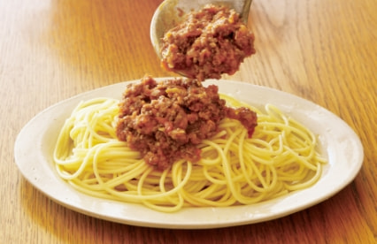 ミートソースパスタ